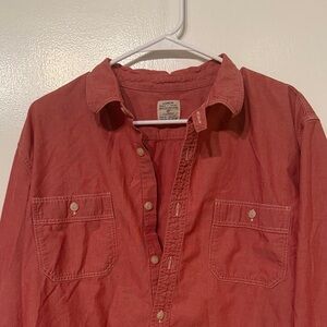 J.Crew Salmon Chambray Shirt Men's XL